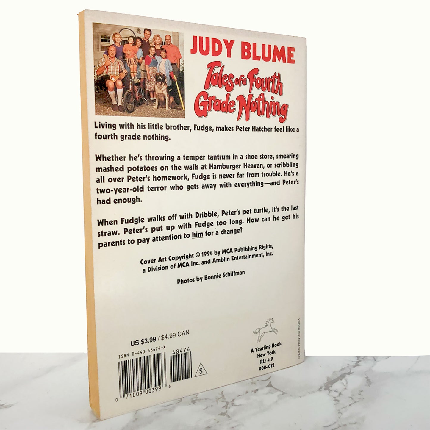 Tales of a Fourth Grade Nothing by Judy Blume [TV TIE-IN PAPERBACK] 1991