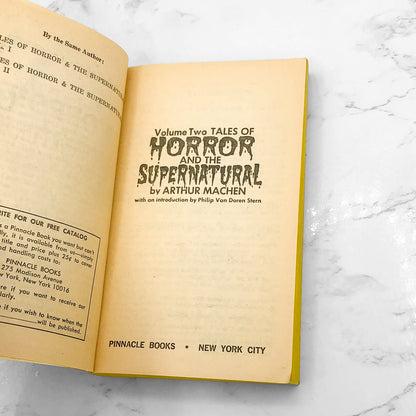 Tales of Horror & the Supernatural VOLUME 2 by Arthur Machen [1976 PAPERBACK] • Pinnacle