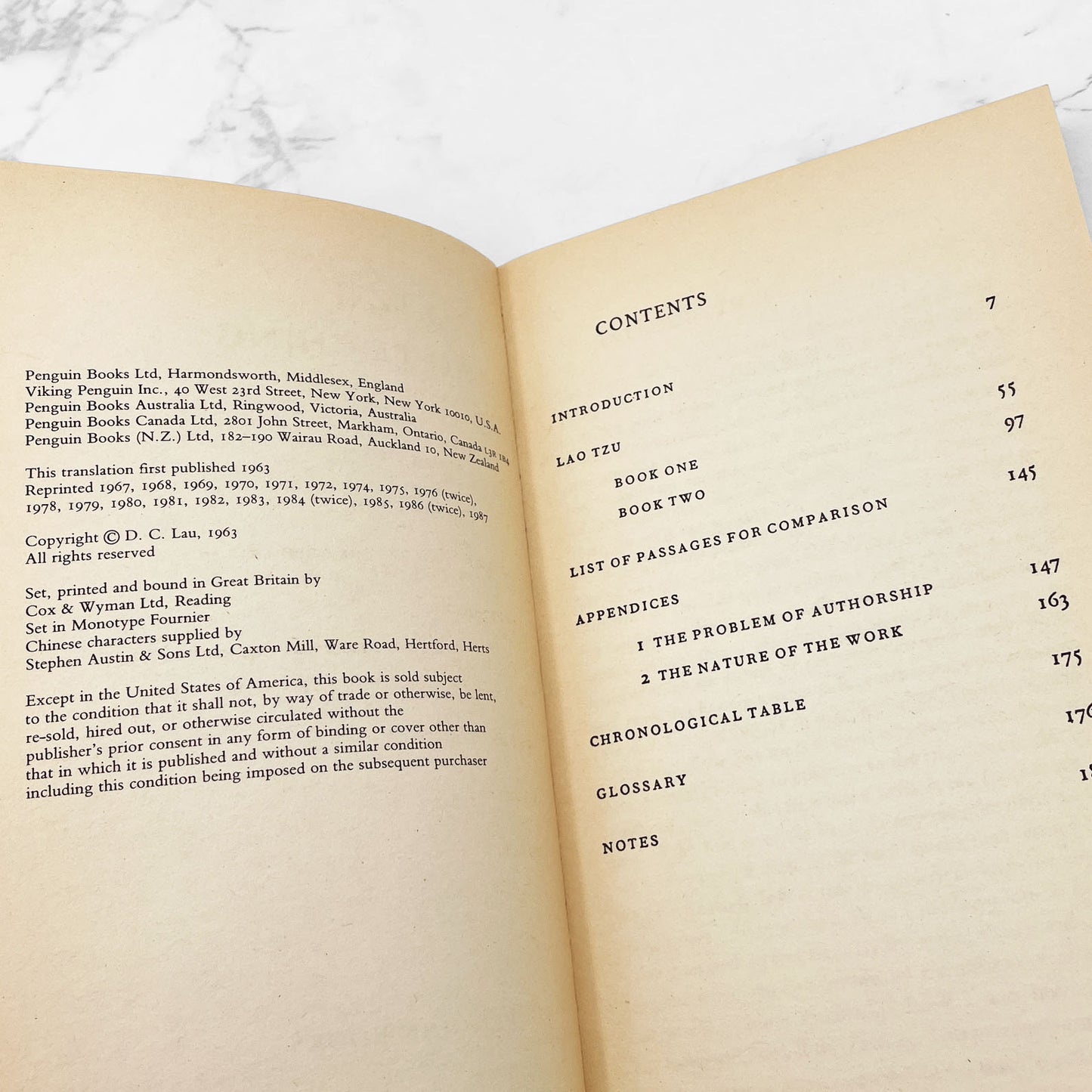 Tao Te Ching by Lao Tzu [U.K. PAPERBACK IMPORT] 1987 • Penguin Classics