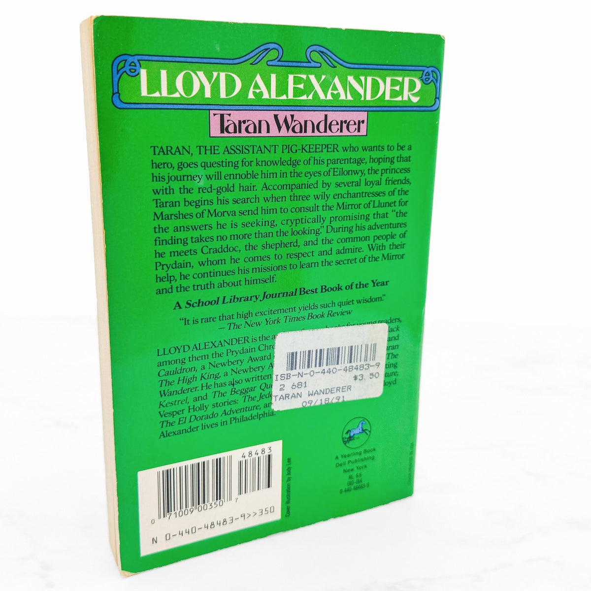 Taran Wanderer by Lloyd Alexander [TRADE PAPERBACK] 1990 • Dell-Yearling • Prydain #4