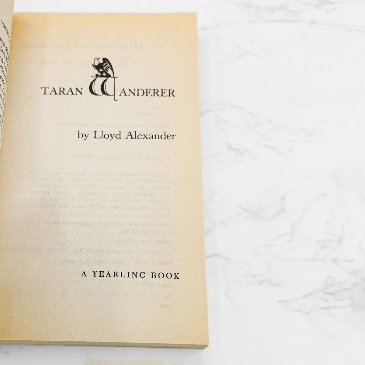 Taran Wanderer by Lloyd Alexander [TRADE PAPERBACK] 1990 • Dell-Yearling • Prydain #4