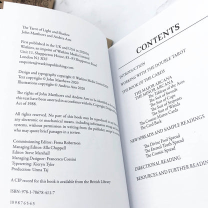 The Tarot of Light & Shadow by John Matthews & Andrea Aste [BOOK + TAROT CARD BOX SET] • 2020