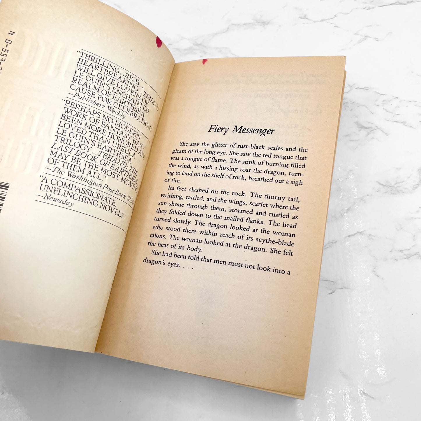 Tehanu by Ursula K. Le Guin [FIRST PAPERBACK EDITION] 1991 • Bantam Spectra • Earthsea IV