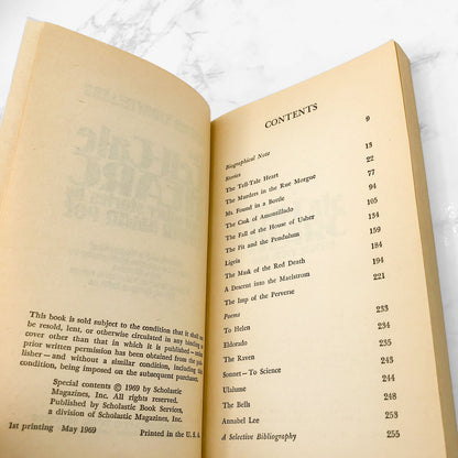 The Tell Tale Heart & Other Stories by Edgar Allen Poe [1969 PAPERBACK] • Scholastic