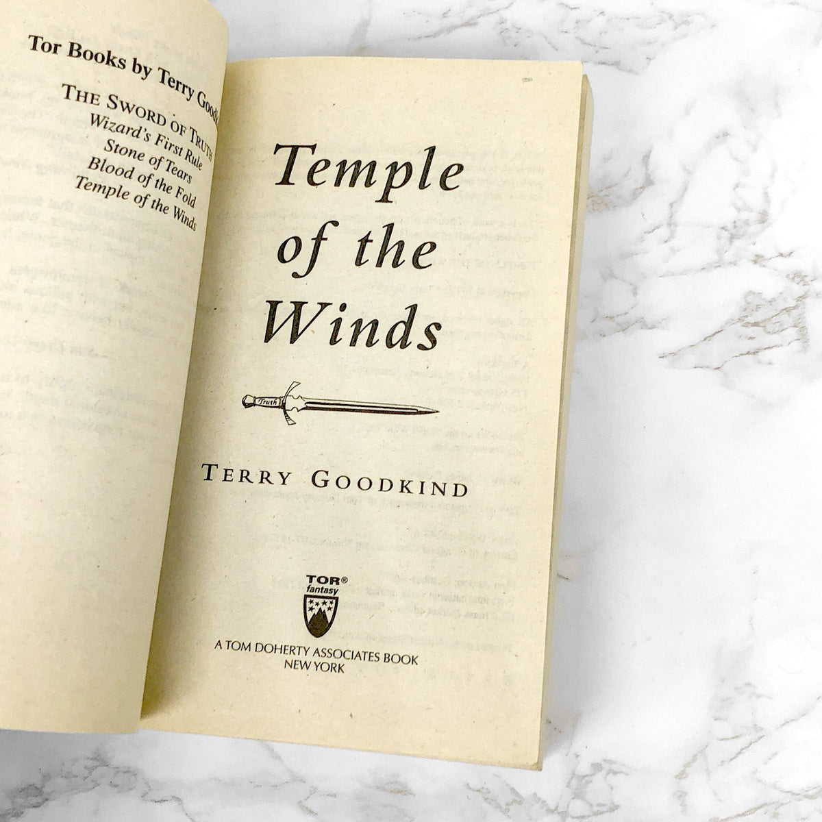 Temple of the Winds by Terry Goodkind [FIRST PAPERBACK PRINTING] 1998 • TOR Fantasy