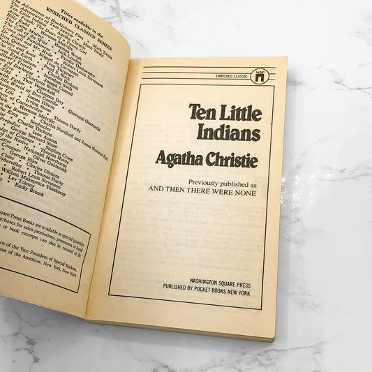 Ten Little Indians by Agatha Christie [1973 PAPERBACK] • Rare Enriched Edition! • Washington Square Press