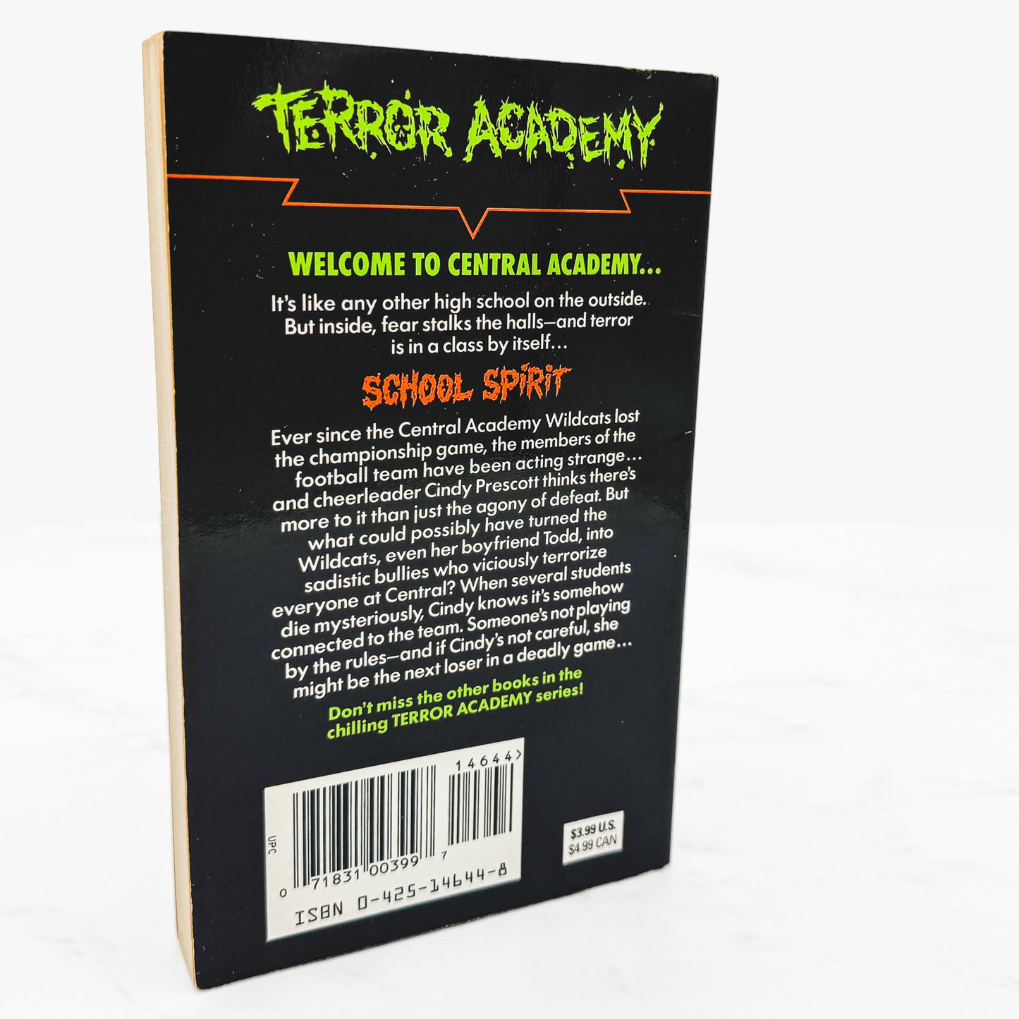 Terror Academy #14: School Spirit by Nicholas Pine [FIRST EDITION PAPERBACK] 1995 • Berkley