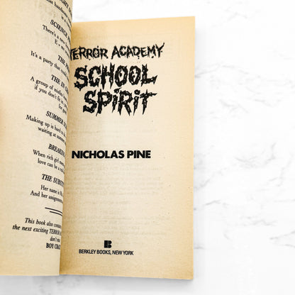 Terror Academy #14: School Spirit by Nicholas Pine [FIRST EDITION PAPERBACK] 1995 • Berkley