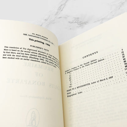 The 18th Brumaire of Louis Bonaparte by Karl Marx [TRADE PAPERBACK RE-PRINT] 1994 • International Publishers