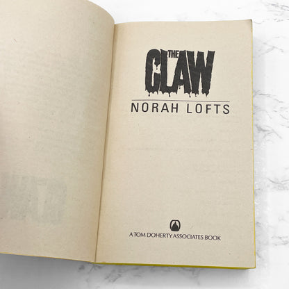 The Claw by Norah Lofts [FIRST U.S. PAPERBACK EDITION] 1984 • TOR Horror