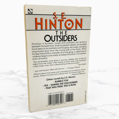 The Outsiders by S.E. Hinton [1989 PAPERBACK] • Dell • Rare Cover!