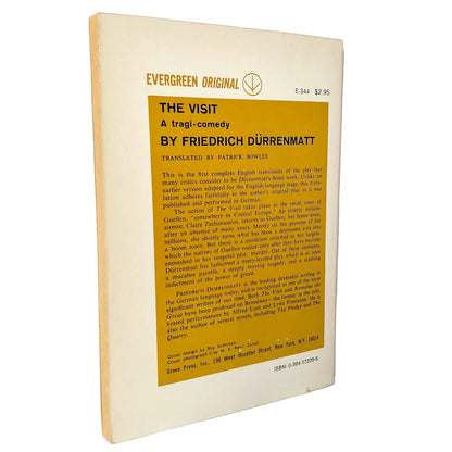 The Visit: A Tragi-Comedy by Friedrich Dürrenmatt [TRADE PAPERBACK] 1977 • Grove Press
