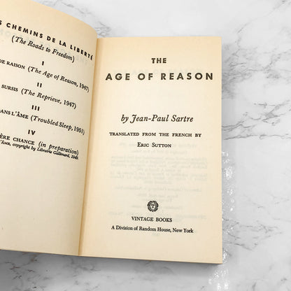 The Age of Reason by Jean-Paul Sartre [1973 PAPERBACK] Vintage Books