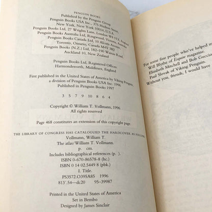 The Atlas by William T. Vollman [FIRST PAPERBACK EDITION] 1997 • Penguin