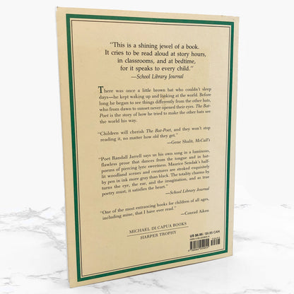 The Bat-Poet by Randall Jarrell & Maurice Sendak [FACSIMILE PAPERBACK RE-PRINT] 1998 • HarperCollins