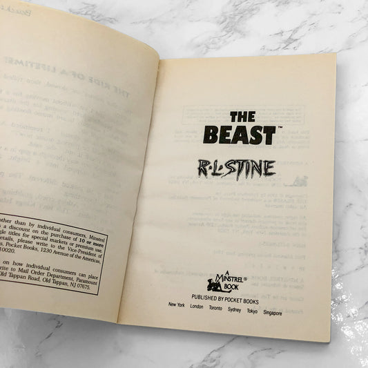 The Beast by R.L. Stine [FIRST EDITION PAPERBACK] 1994 • Minstrel