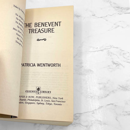 The Benevent Treasure by Patricia Wentworth [1990 PAPERBACK] • Perennial Library • Miss Silver #26