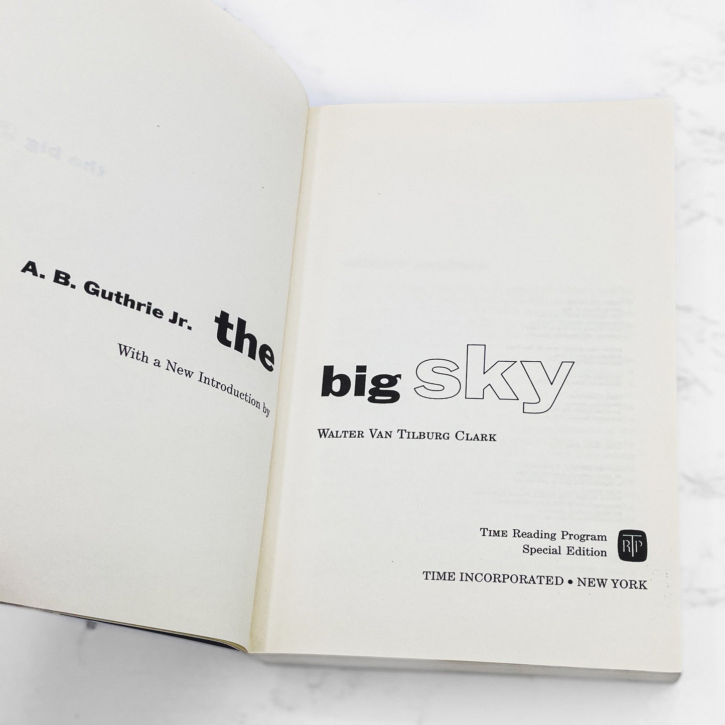 The Big Sky by A.B. Guthrie Jr. [TRADE PAPERBACK] 1964 • Time Life