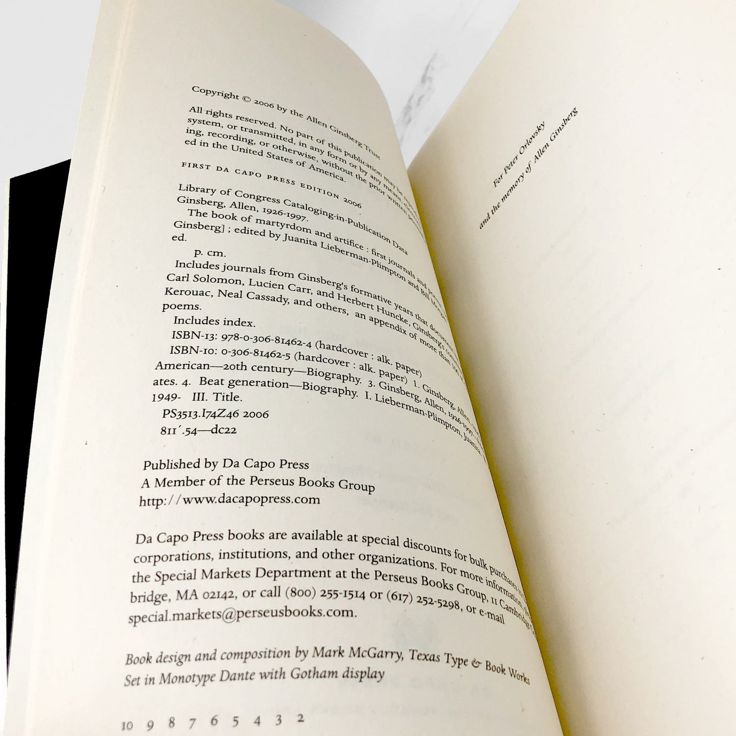 The Book of Martyrdom and Artifice: First Journals & Poems by Allen Ginsberg [FIRST PAPERBACK EDITION] 2006 • Da Capo