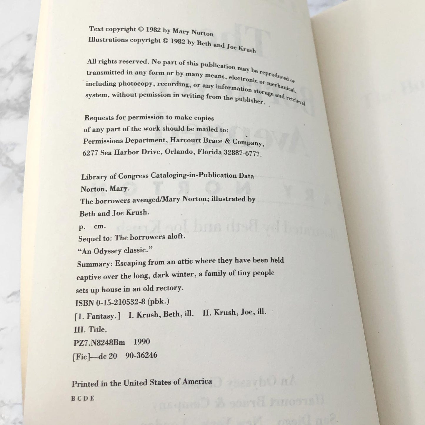 The Borrowers Avenged by Mary Norton [TRADE PAPERBACK] 1990 • Odyssey Classic