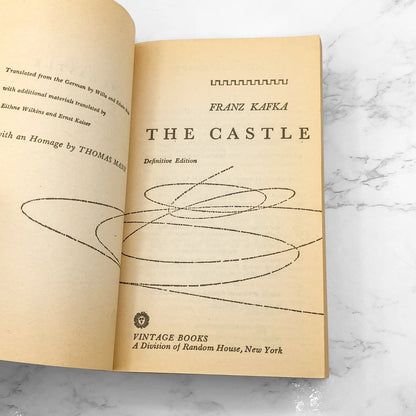 The Castle by Franz Kafka [DEFINITIVE EDITION PAPERBACK] 1974 • Vintage Books • Rare Cover!