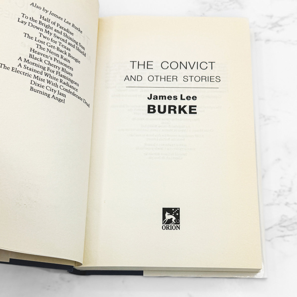 The Convict and Other Stories by James Lee Burke [U.K. FIRST EDITION • FIRST PRINTING] 1995 • Orion