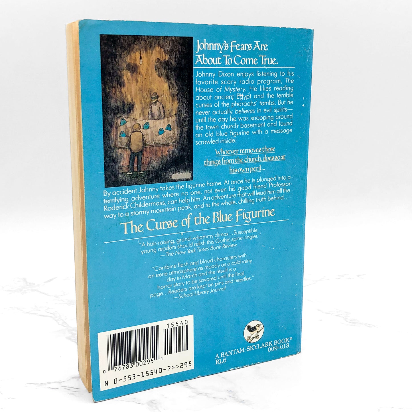 The Curse of the Blue Figurine by John Bellairs [FIRST PAPERBACK EDITION] 1984 • Bantam Skylark