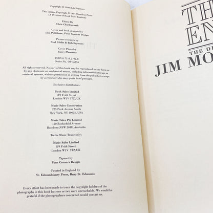 The End: The Death of Jim Morrison by Bob Seymore [FIRST EDITION U.K. PAPERBACK] 1991 • Omnibus 