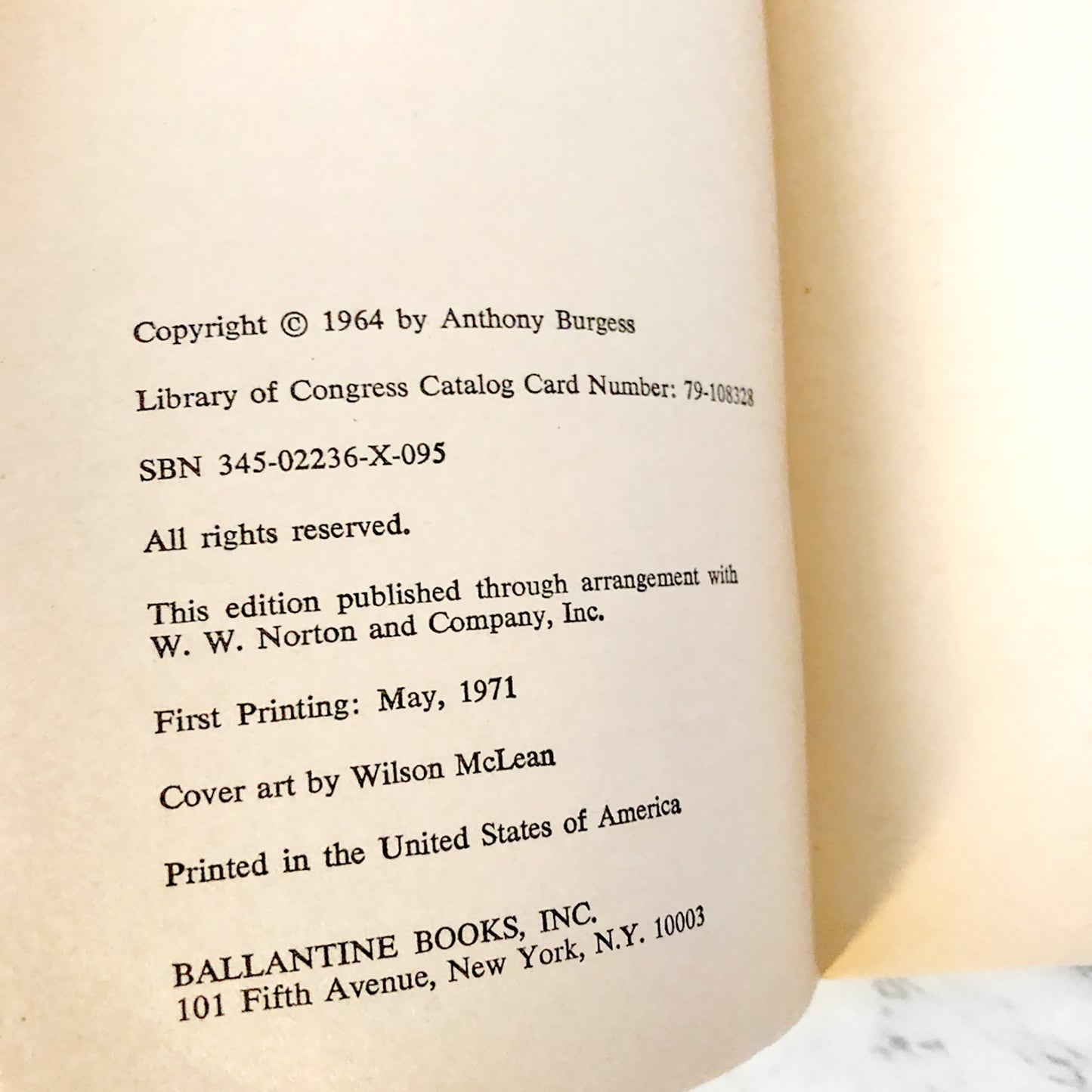 The Eve of Saint Venus by Anthony Burgess [FIRST U.S. PAPERBACK PRINTING] 1971 • Ballantine