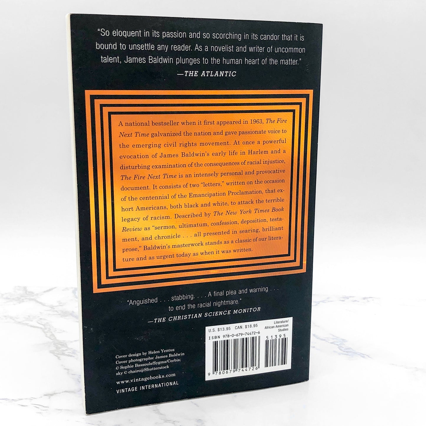 The Fire Next Time by James Baldwin [TRADE PAPERBACK] 1993 • Vintage International