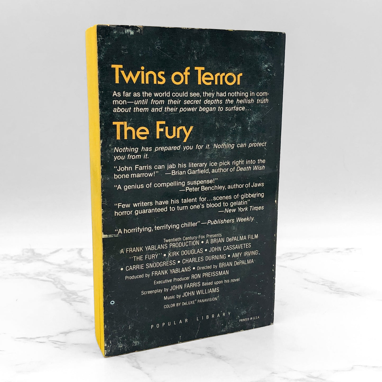 The Fury by John Farris [MOVIE TIE-IN PAPERBACK] 1978 • Popular Library