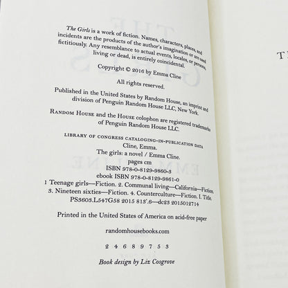 The Girls by Emma Cline [FIRST EDITION] 2016 • Random House