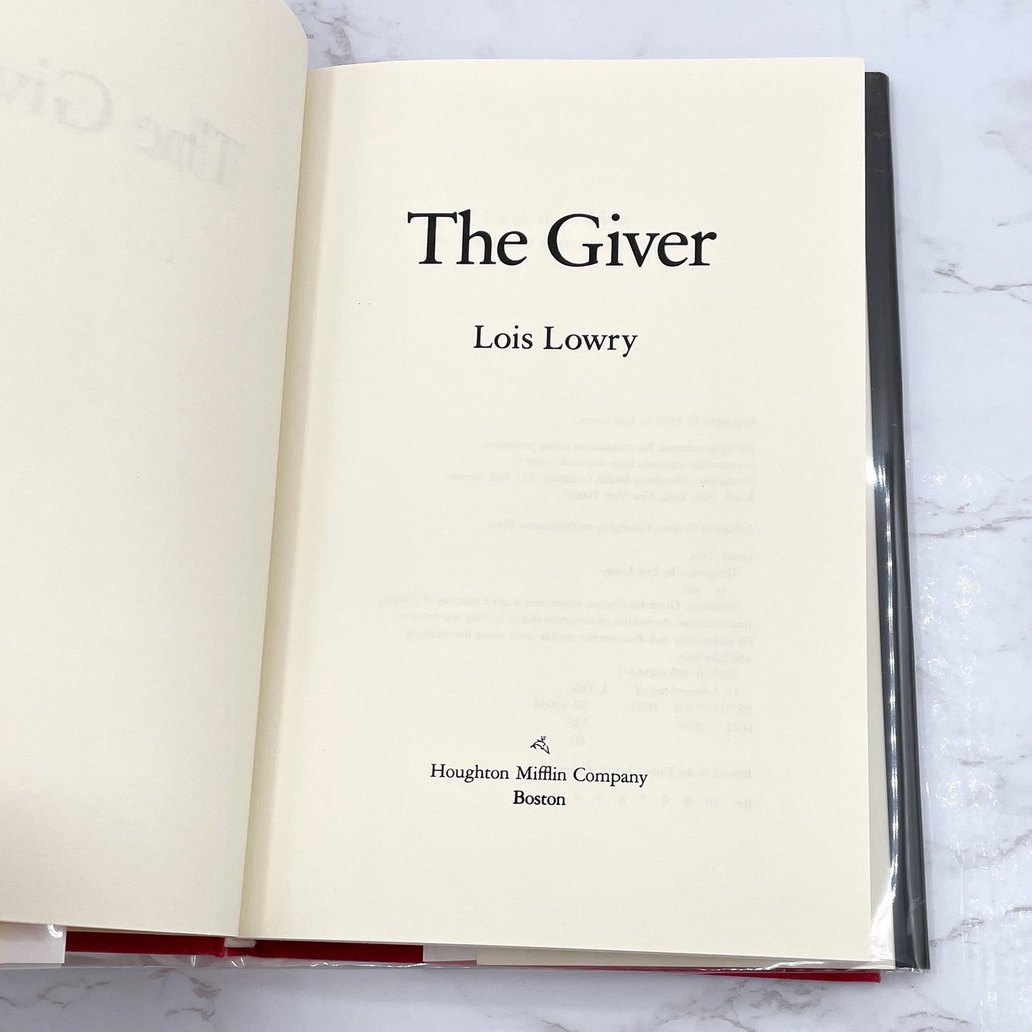 The Giver by Lois Lowry [FIRST EDITION] 1993 • 3rd Printing! • Houghton Mifflin