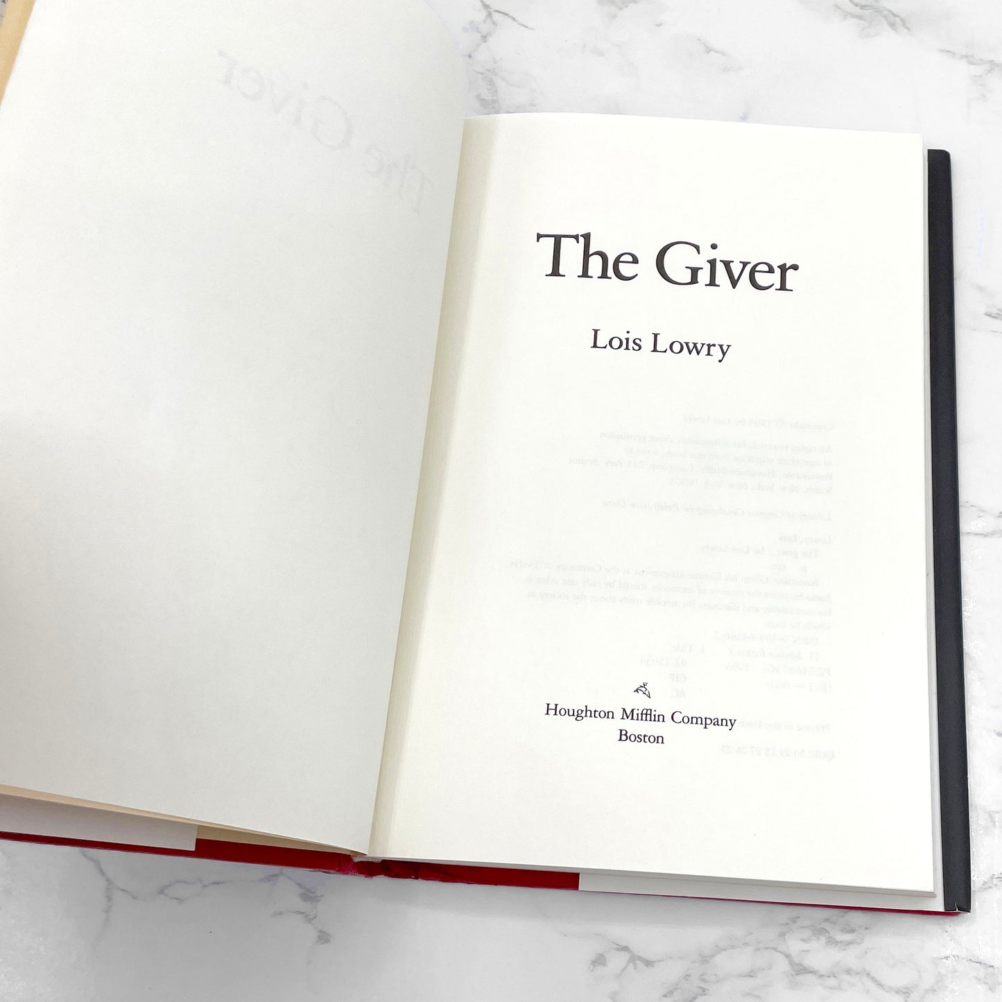 The Giver by Lois Lowry [FIRST EDITION] 1993 • Houghton Mifflin