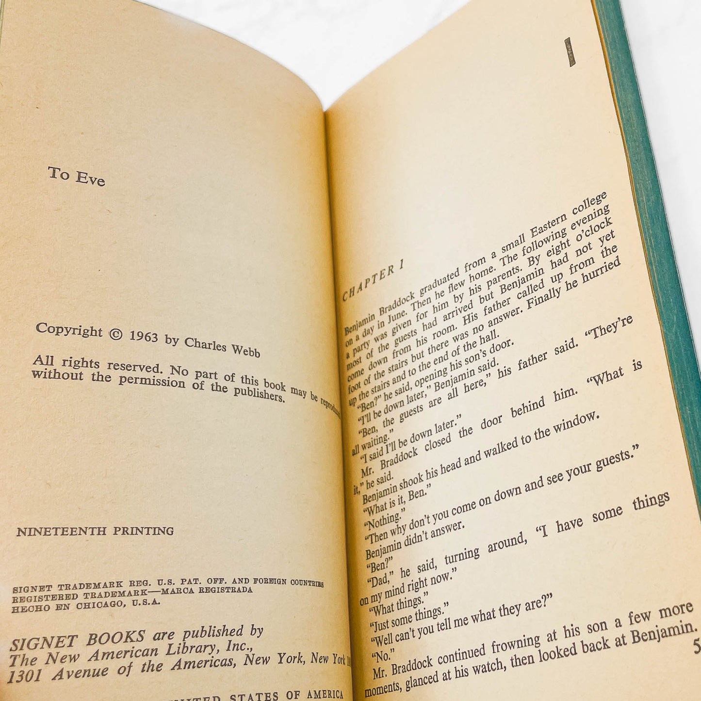 The Graduate by Charles Webb [1967 PAPERBACK] Signet • Movie Tie-in
