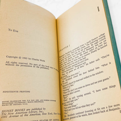 The Graduate by Charles Webb [1967 PAPERBACK] Signet • Movie Tie-in