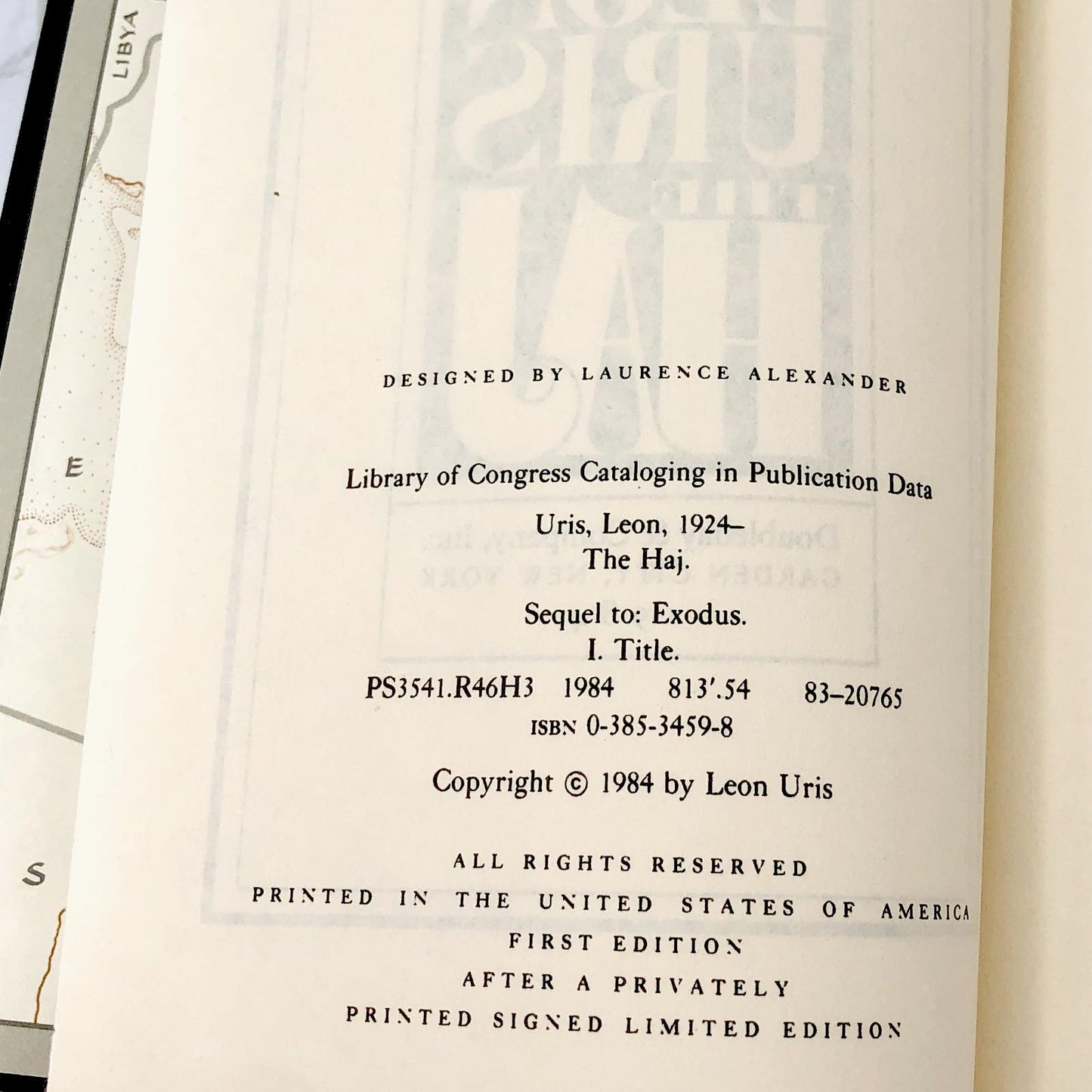 The Haj by Leon Uris [FIRST EDITION • FIRST PRINTING] 1984 • Doubleday
