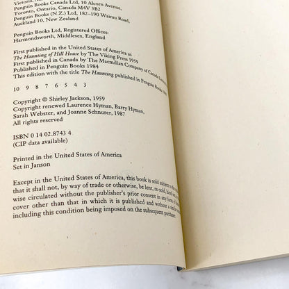 The Haunting (of Hill House) by Shirley Jackson [MOVIE TIE-IN TRADE PAPERBACK] 1999 • Penguin