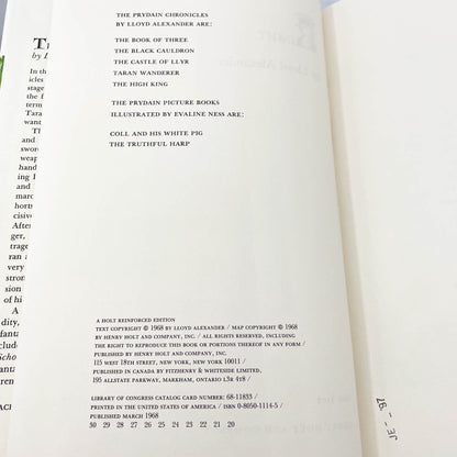 The High King by Lloyd Alexander [FIRST EDITION] 1968 • 20th Printing • Henry Holt & Co.