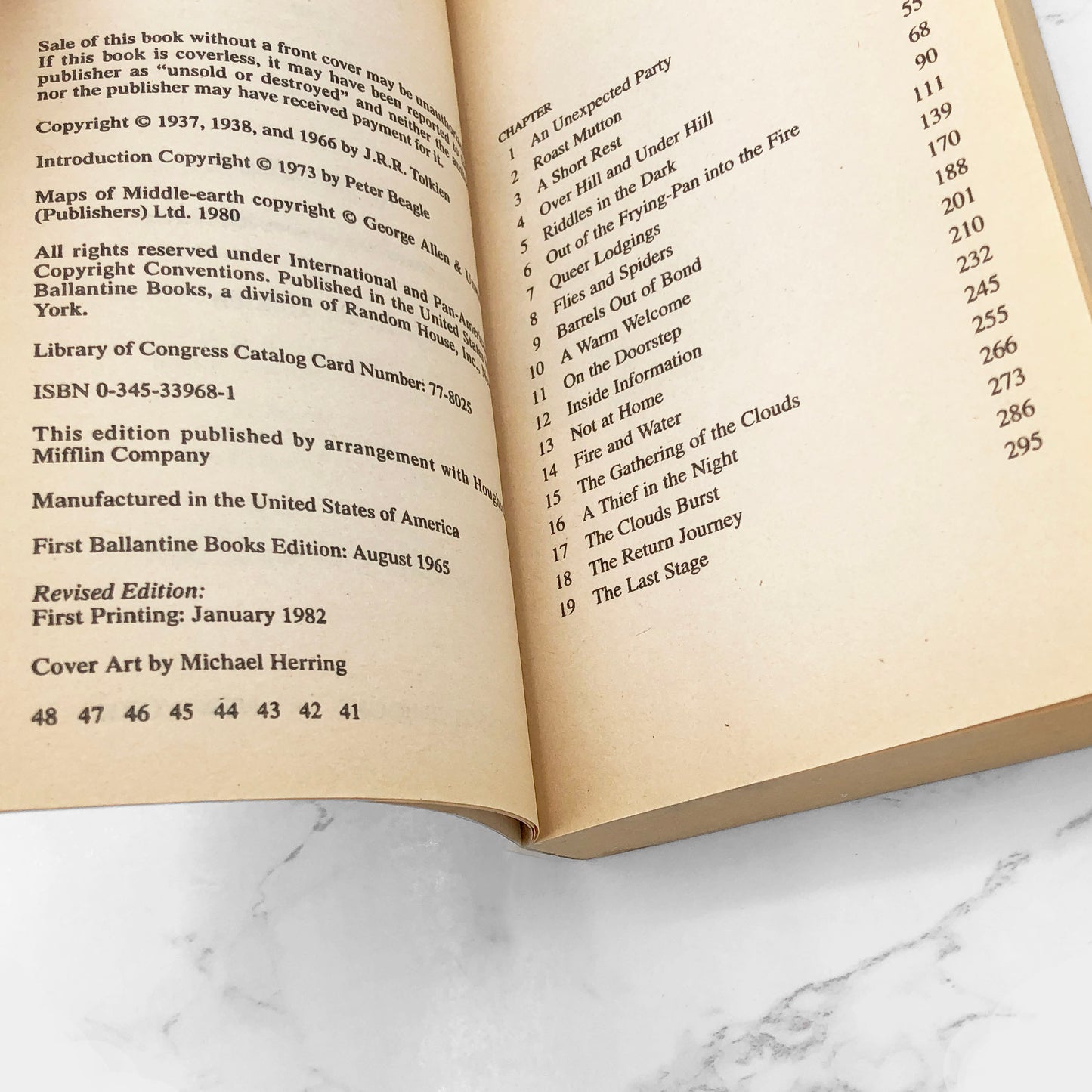 The Hobbit by J.R.R. Tolkien [1982 PAPERBACK] • Revised Edition • Ballantine