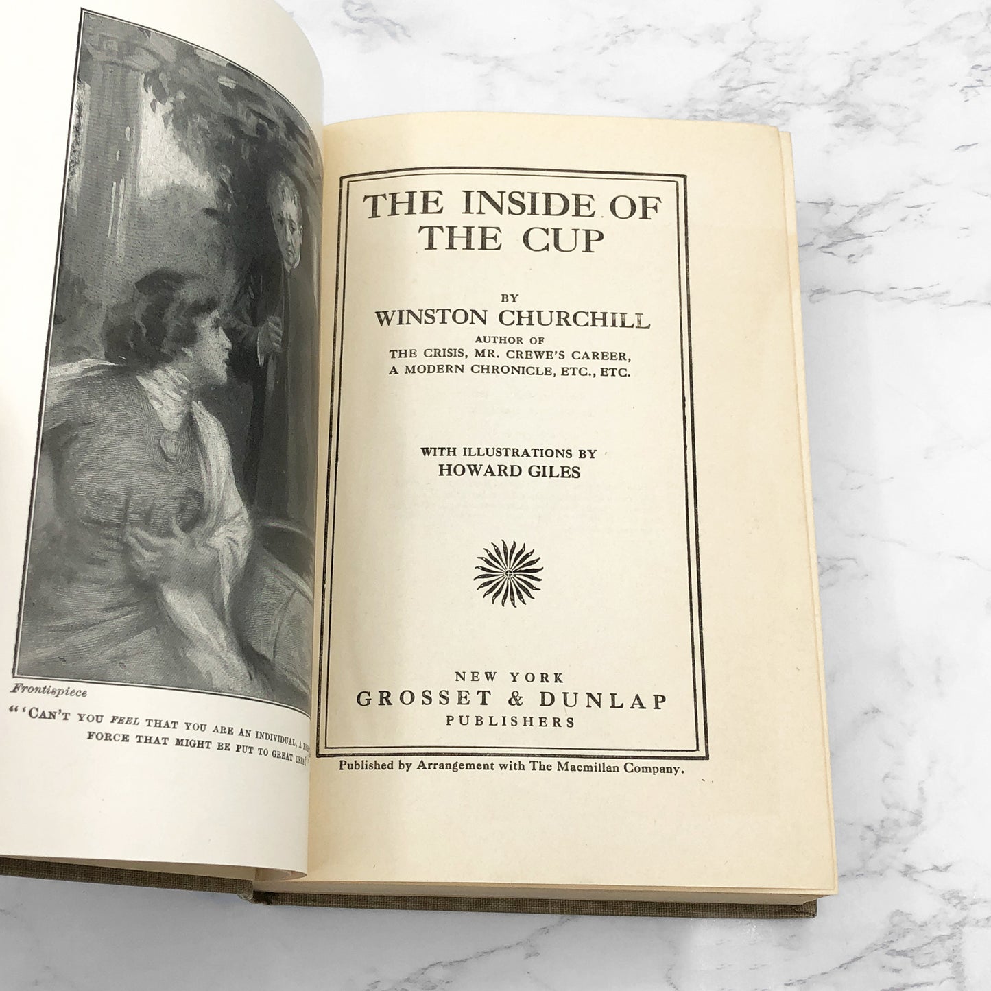 The Inside of the Cup by Winston S. Churchill [FIRST EDITION] 1915 • 26th Printing • Grosset & Dunlap