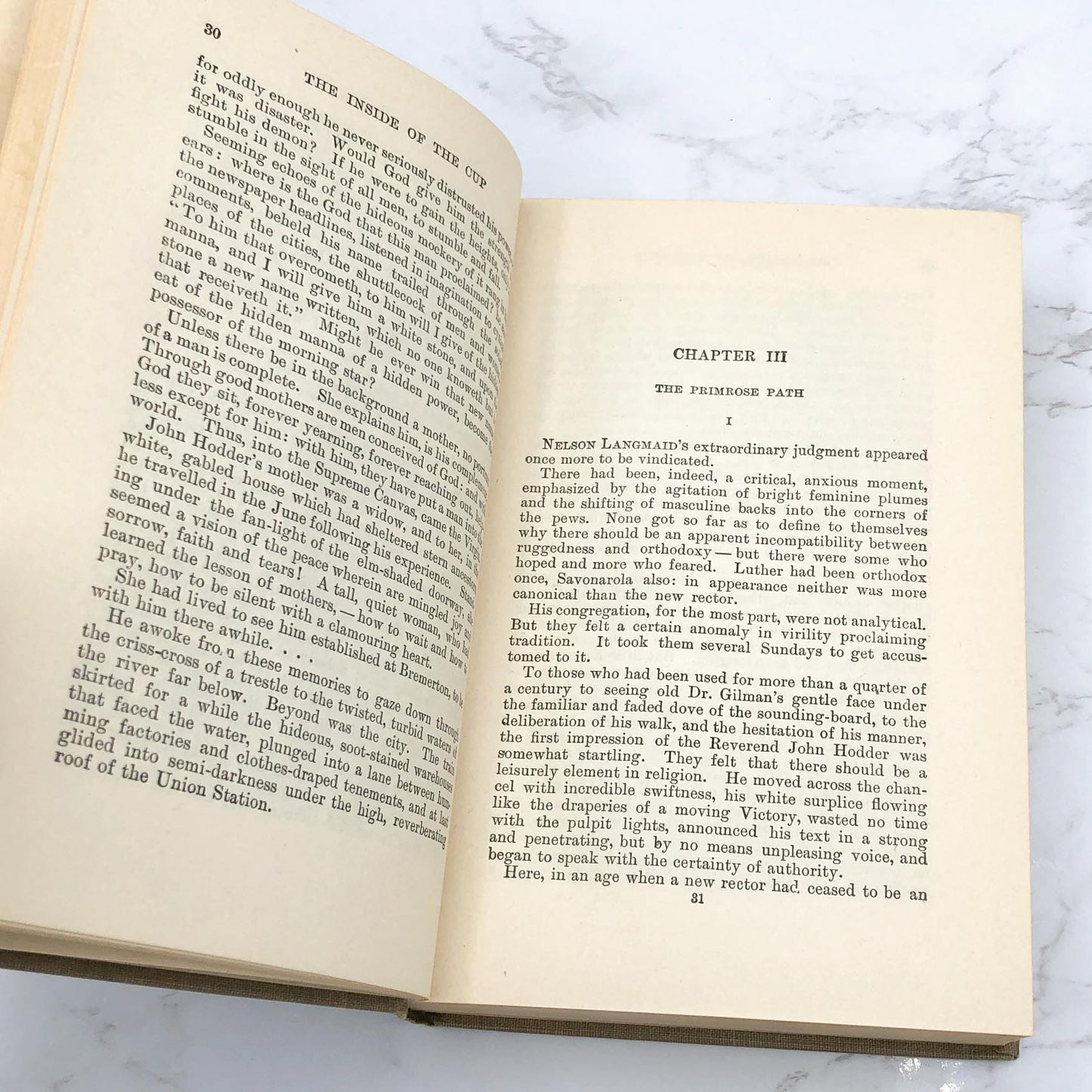 The Inside of the Cup by Winston S. Churchill [FIRST EDITION] 1915 • 26th Printing • Grosset & Dunlap