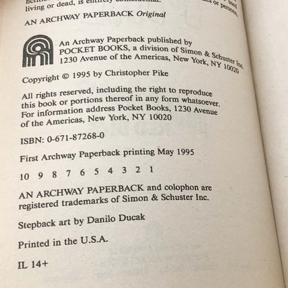 The Last Vampire #3: Red Dice by Christopher Pike [FIRST EDITION PAPERBACK] 1995 • Pocket