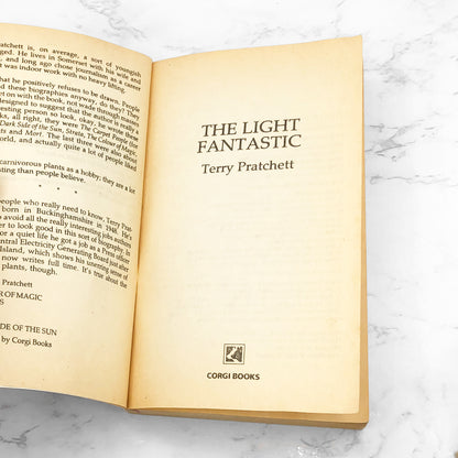 The Light Fantastic by Terry Pratchett [FIRST U.K PAPERBACK EDITION] • 5th Printing / 1988 • Corgi
