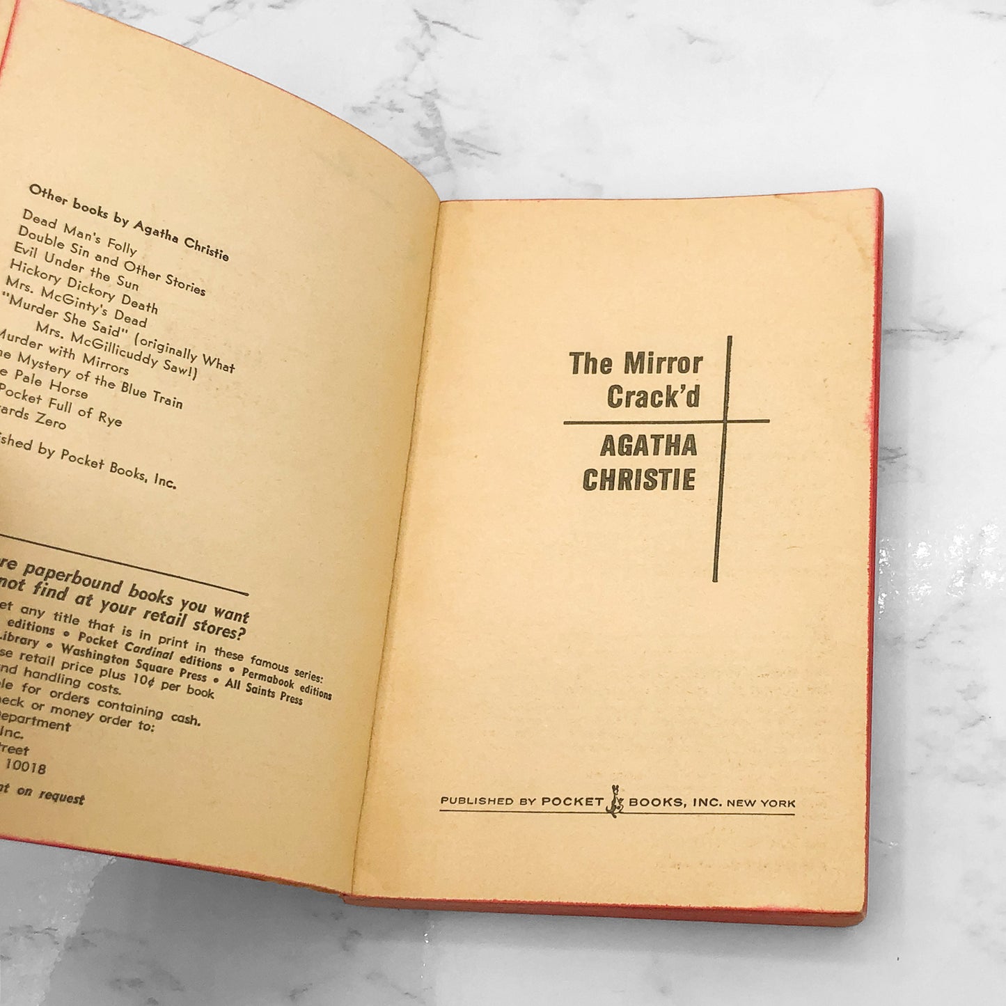 The Mirror Cracked by Agatha Christie [FIRST PAPERBACK PRINTING] 1964 • Pocket Books