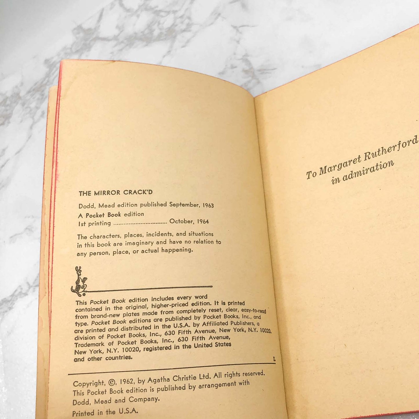 The Mirror Cracked by Agatha Christie [FIRST PAPERBACK PRINTING] 1964 • Pocket Books