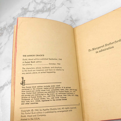 The Mirror Cracked by Agatha Christie [FIRST PAPERBACK PRINTING] 1964 • Pocket Books