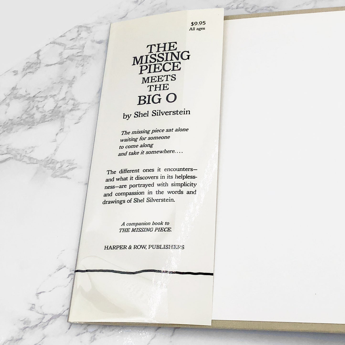 The Missing Piece Meets the Big O by Shel Silverstein [FIRST EDITION] 1981 • Harper & Row