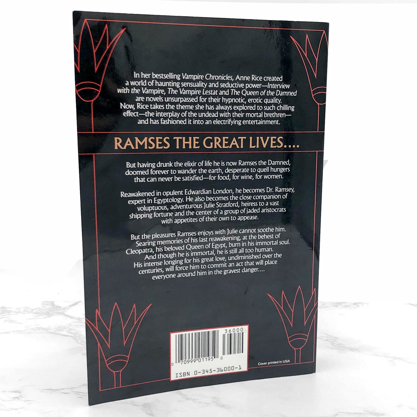 The Mummy or Ramses the Damned by Anne Rice [FIRST EDITION] 1989 • Ballantine Books