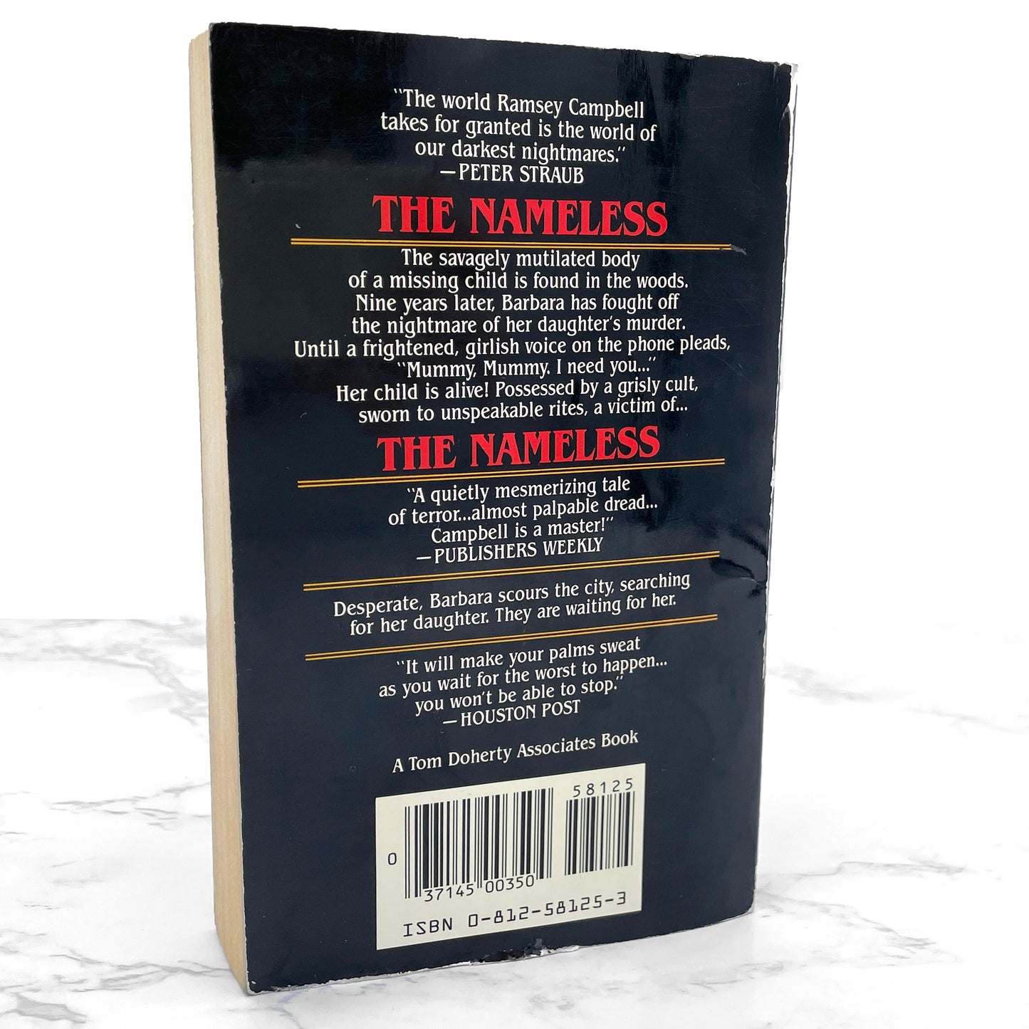 The Nameless by Ramsey Campbell [1985 PAPERBACK] • Tor Horror